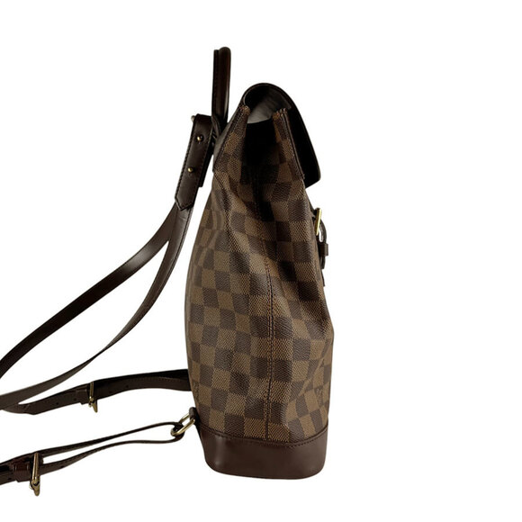 LOUIS VUITTON Authentic Brown Damier Canvas Backpack main image 9